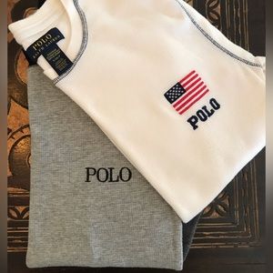 Raulph Lauren waffle long sleeve shirts!